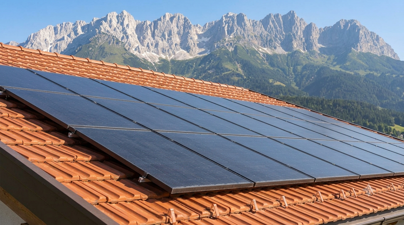 Placas solares sobre tejado en vivienda de La Nucía